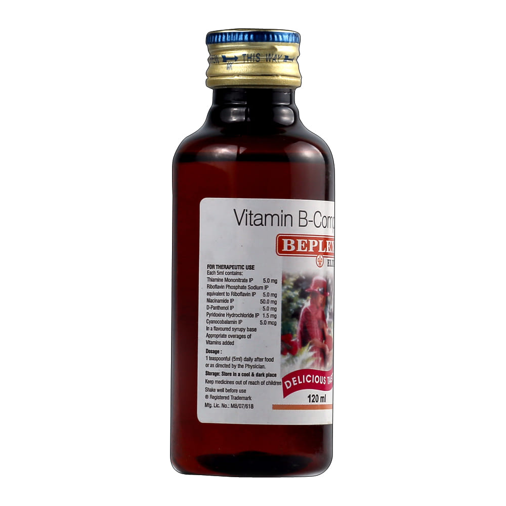 Buy Beplex-Plus Elixir Syrup 120 ml Online at Best Prices | Wellness ...