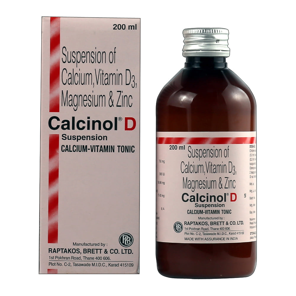 Buy Calcinol-D Suspension 200 ml Online at Best Prices | Wellness Forever