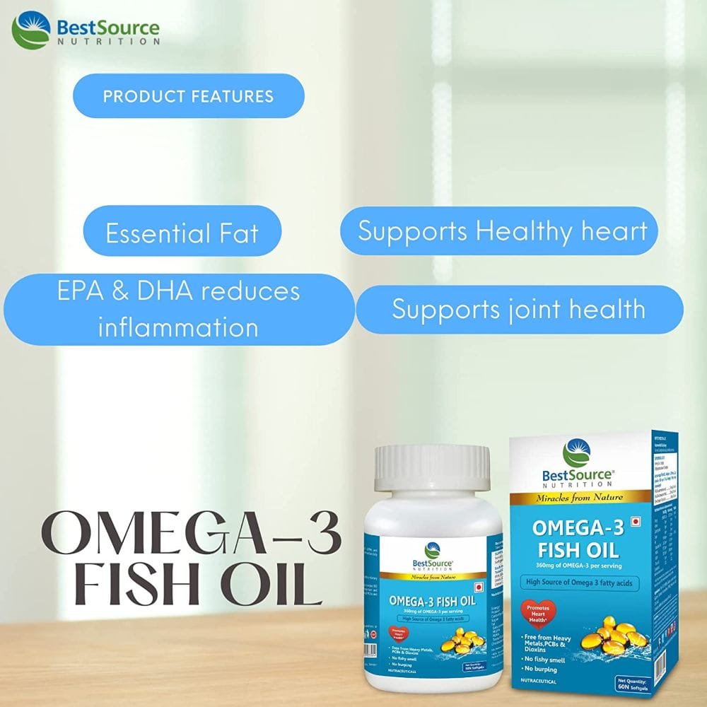Buy BestSource Nutrition Omega 3 Fish Oil Capsules, 60 capsules Online ...