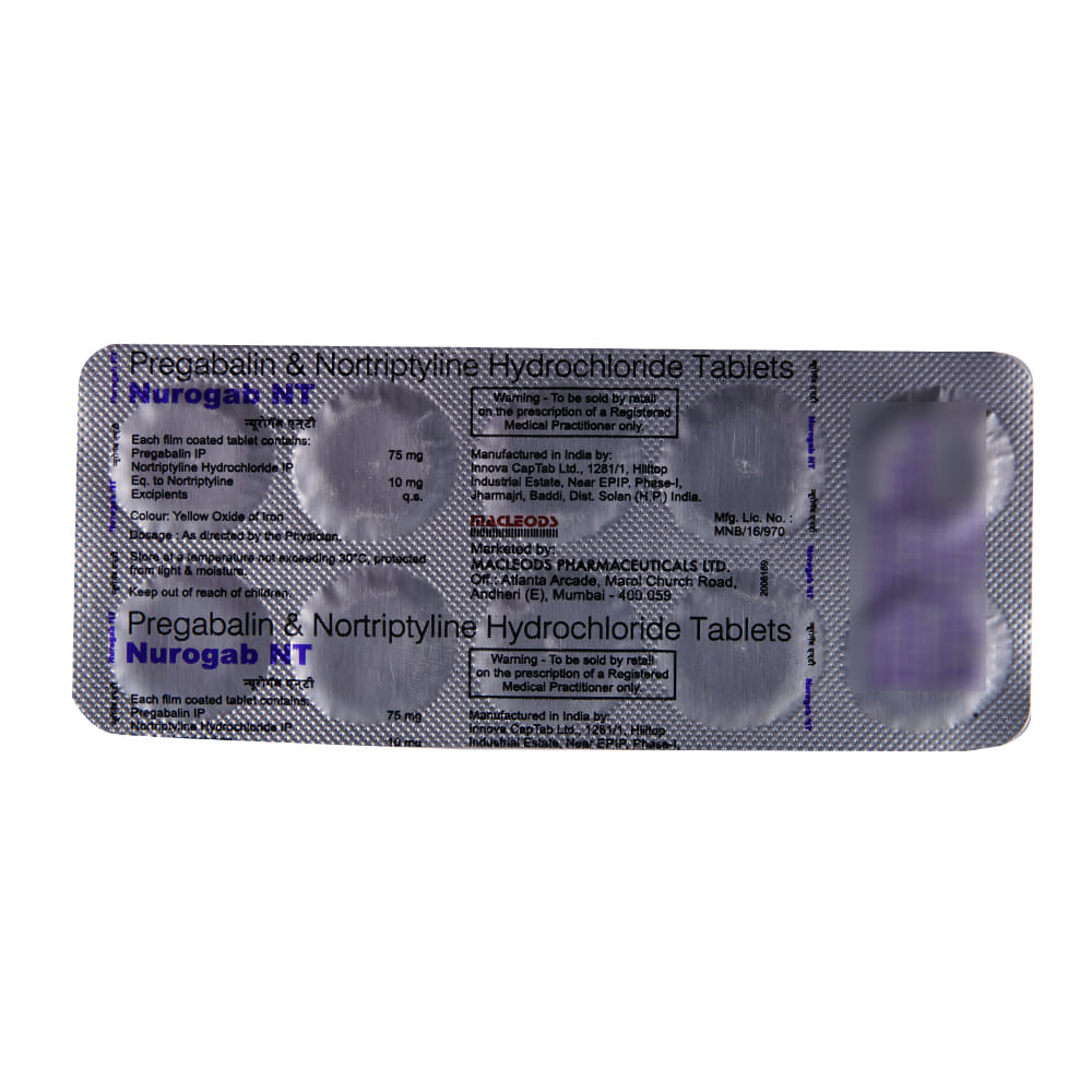 Novogab Buy Nurogab-NT 10 Tablets Online at Best Prices | Wellness Forever