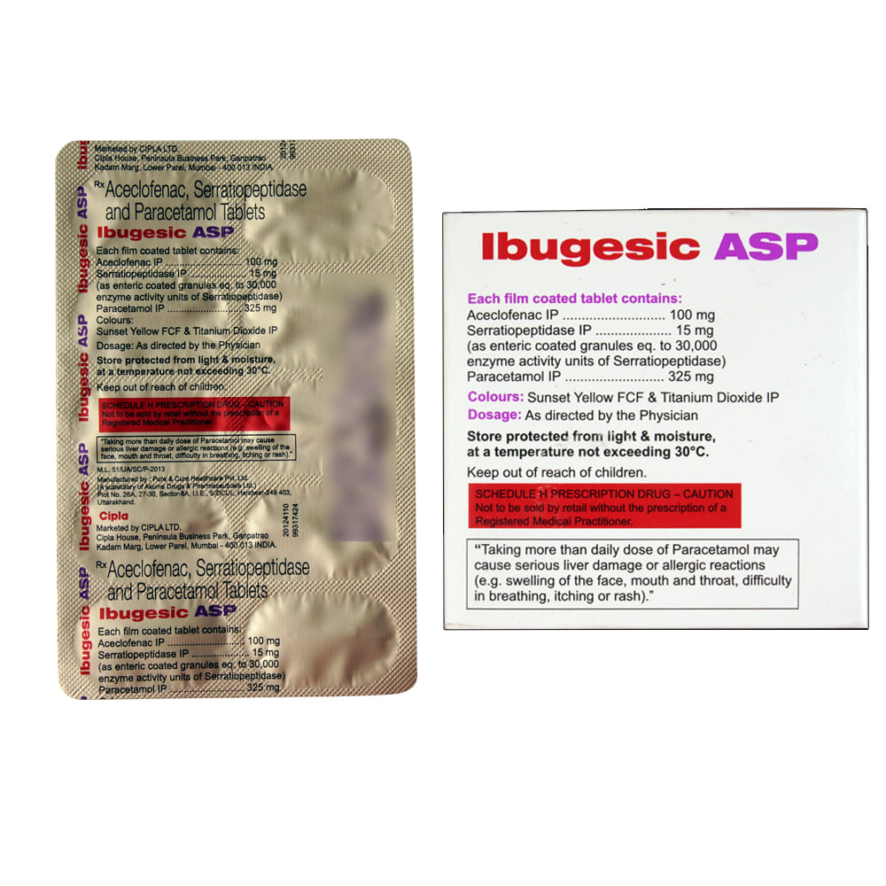 Buy Ibugesic-ASP 10 Tablets Online at Best Prices | Wellness Forever
