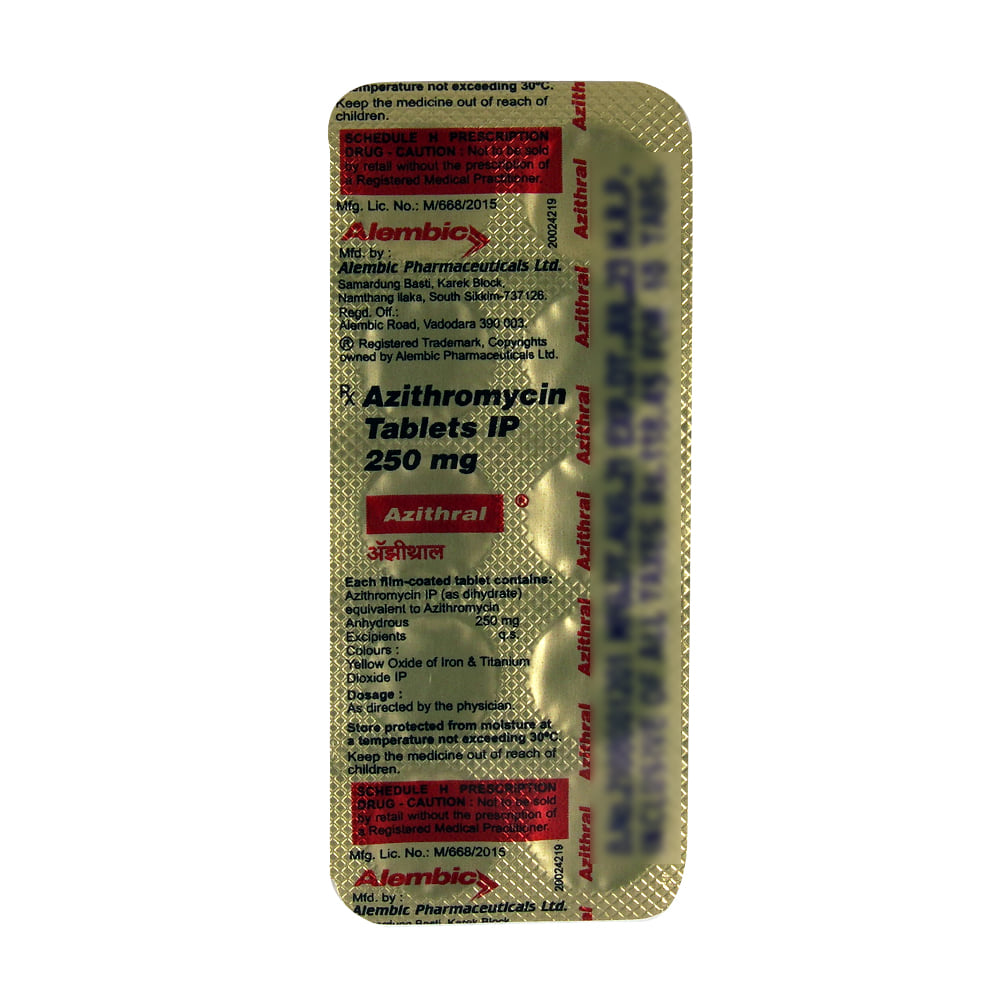 Buy Azithral 250mg 10 Tablets Online at Best Prices | Wellness Forever