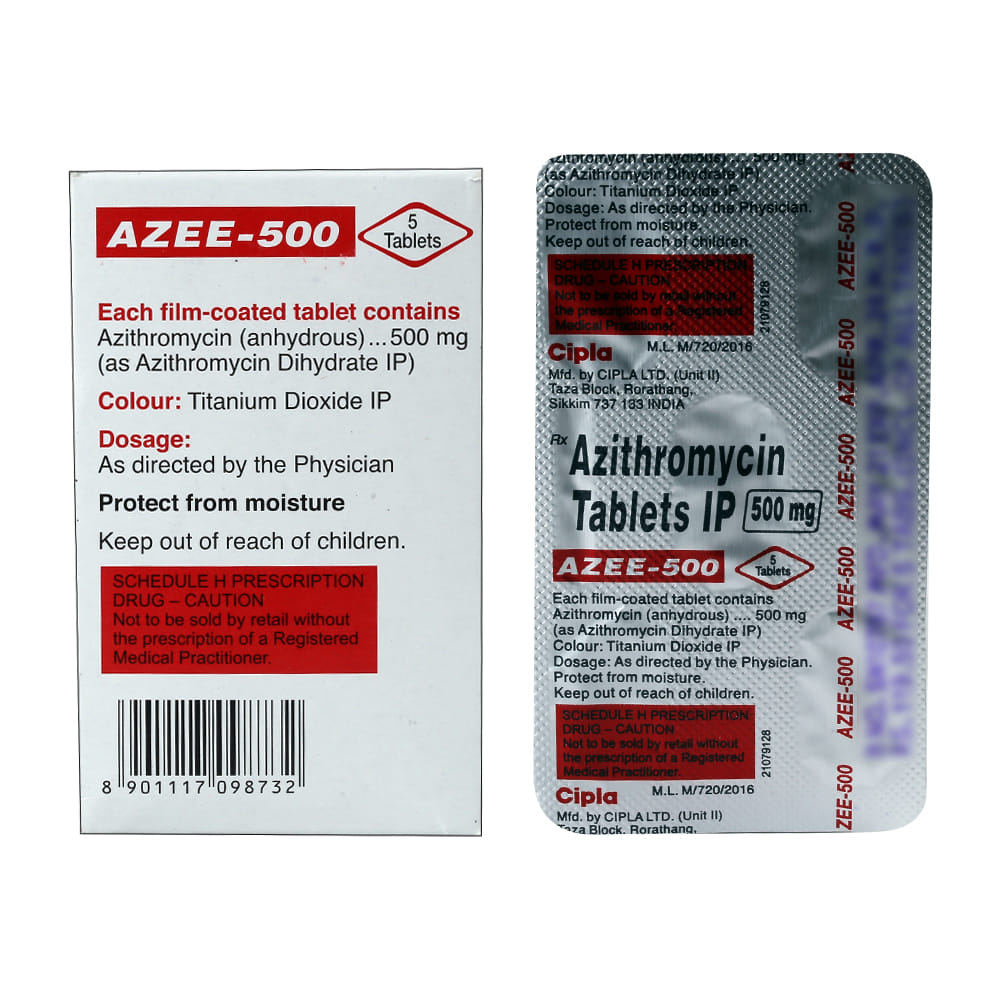 Buy Azee 500mg 5 Tablets Online at Best Prices | Wellness Forever