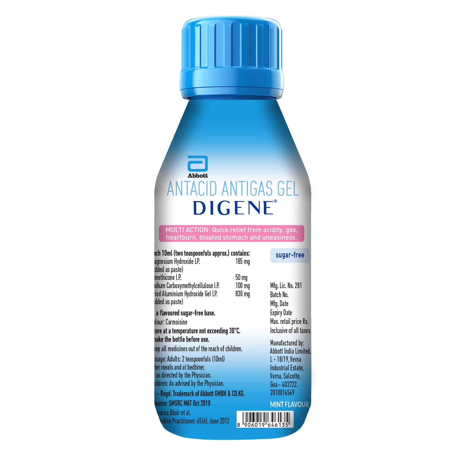 Buy Digene Gel Acidity & Gas Relief Mint 450ml Online at Best Prices ...