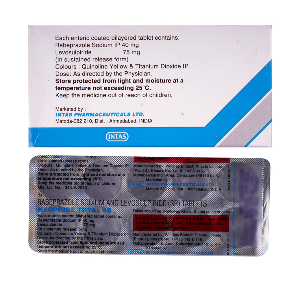 Neoprid Buy Neopride-Total 40mg 10 Tablets Online at Best Prices | Wellness Forever