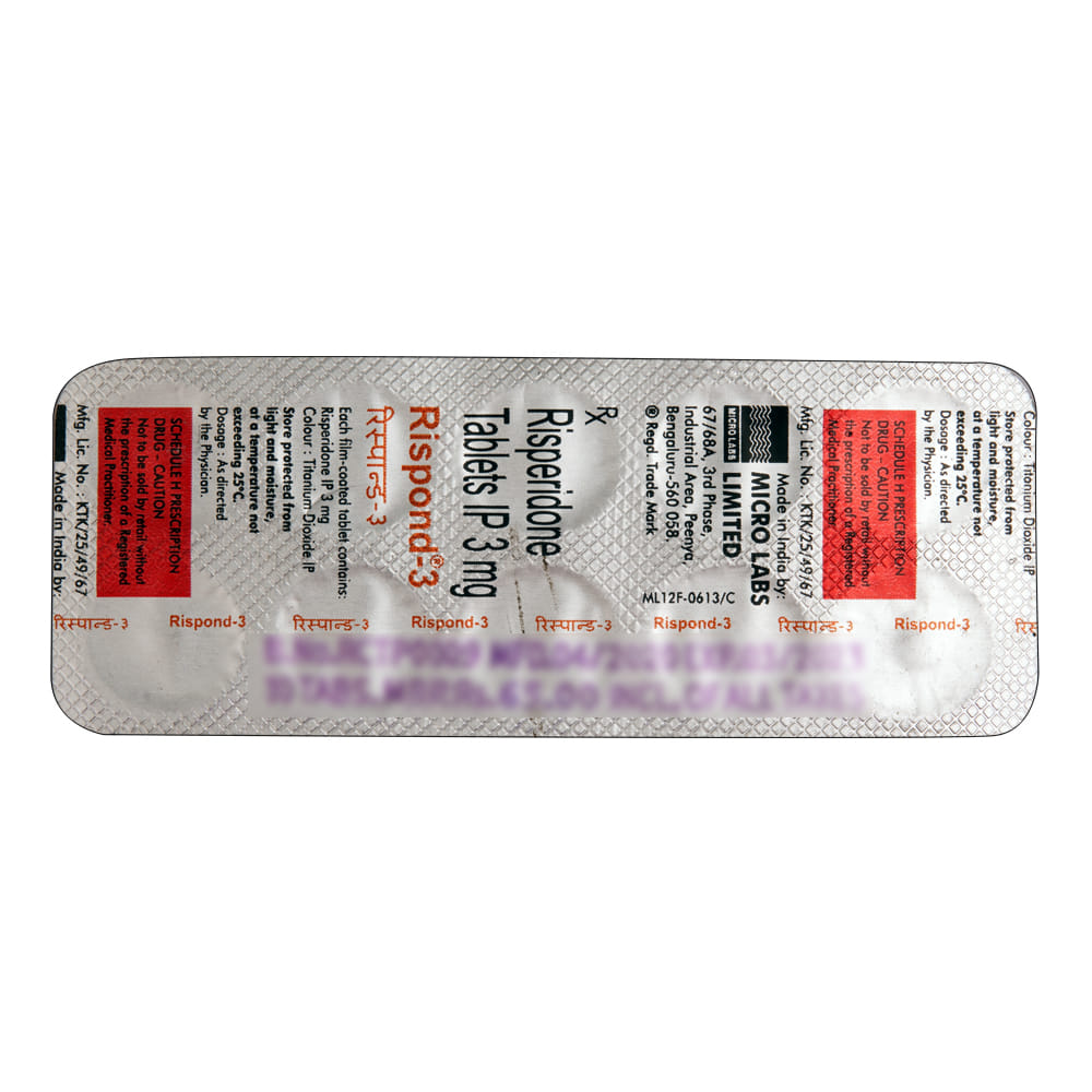Buy Rispond 3mg 10 Tablets Online at Best Prices | Wellness Forever