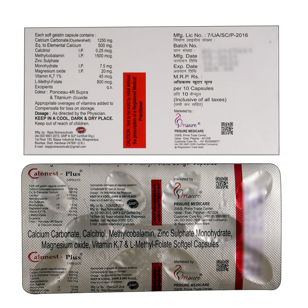 Buy Calonest-Plus 10 Capsules Online at Best Prices | Wellness Forever