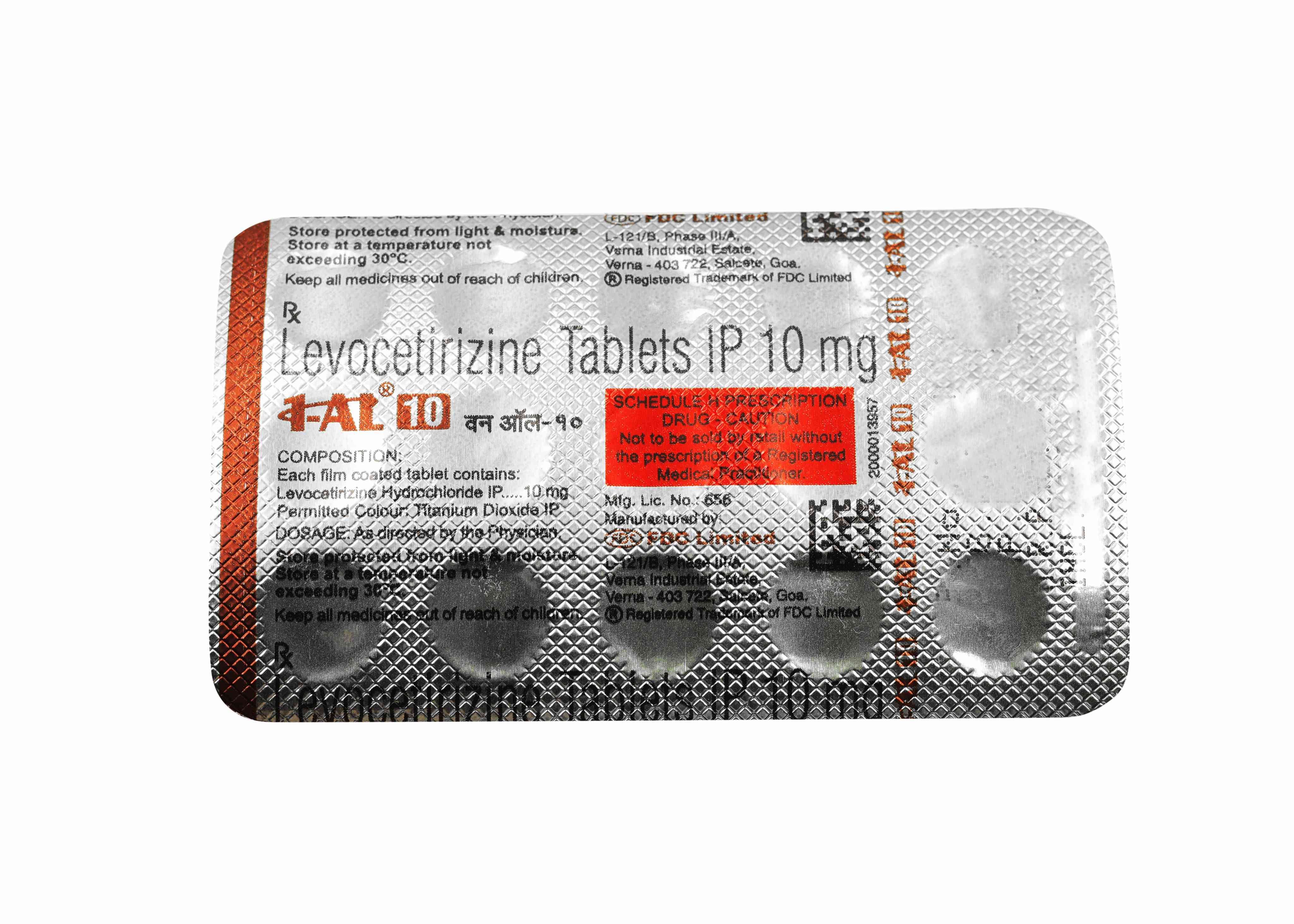 Buy 1-AL 10mg 15 Tablets Online at Best Prices | Wellness Forever