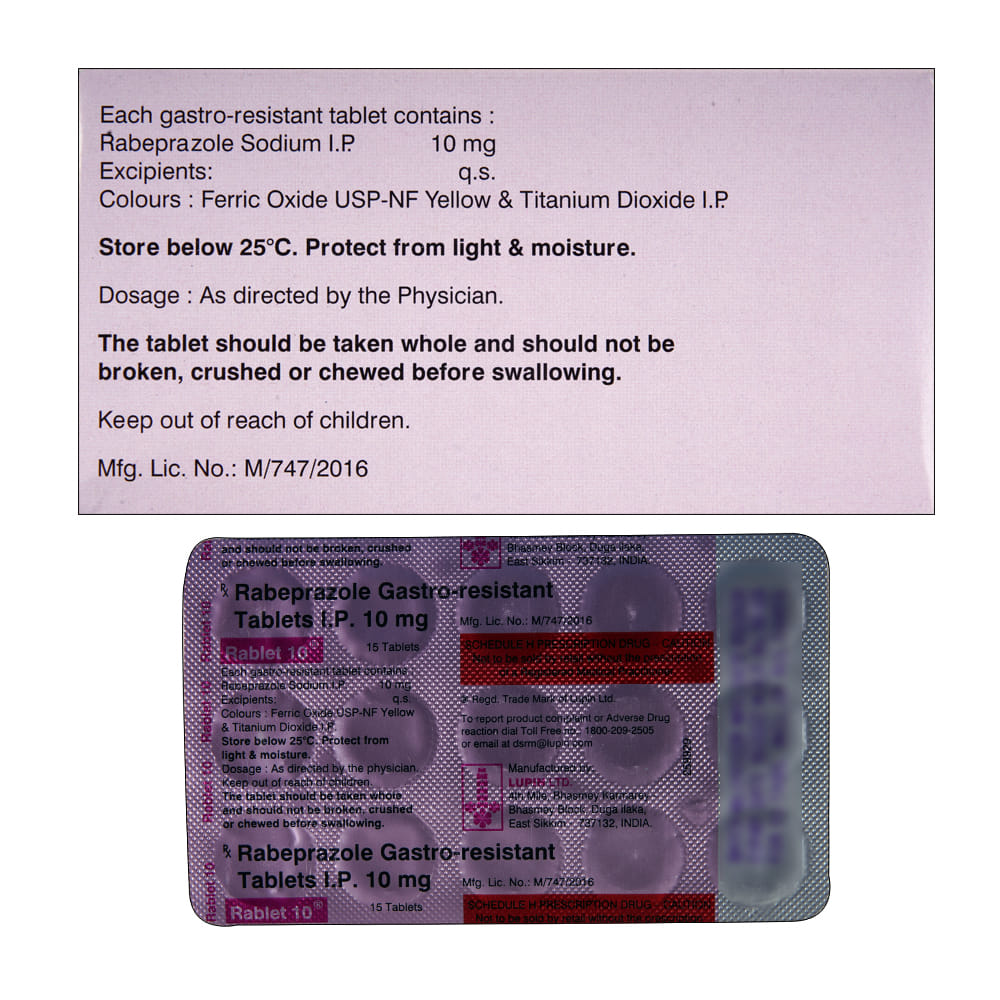 Buy Rablet 10mg 15 Tablets Online at Best Prices | Wellness Forever