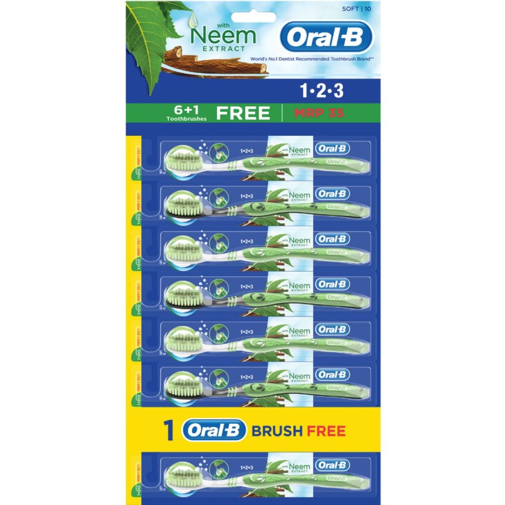 Buy Oral B Tooth Brush 123 Neem Extract M 1 Piece Online at Best