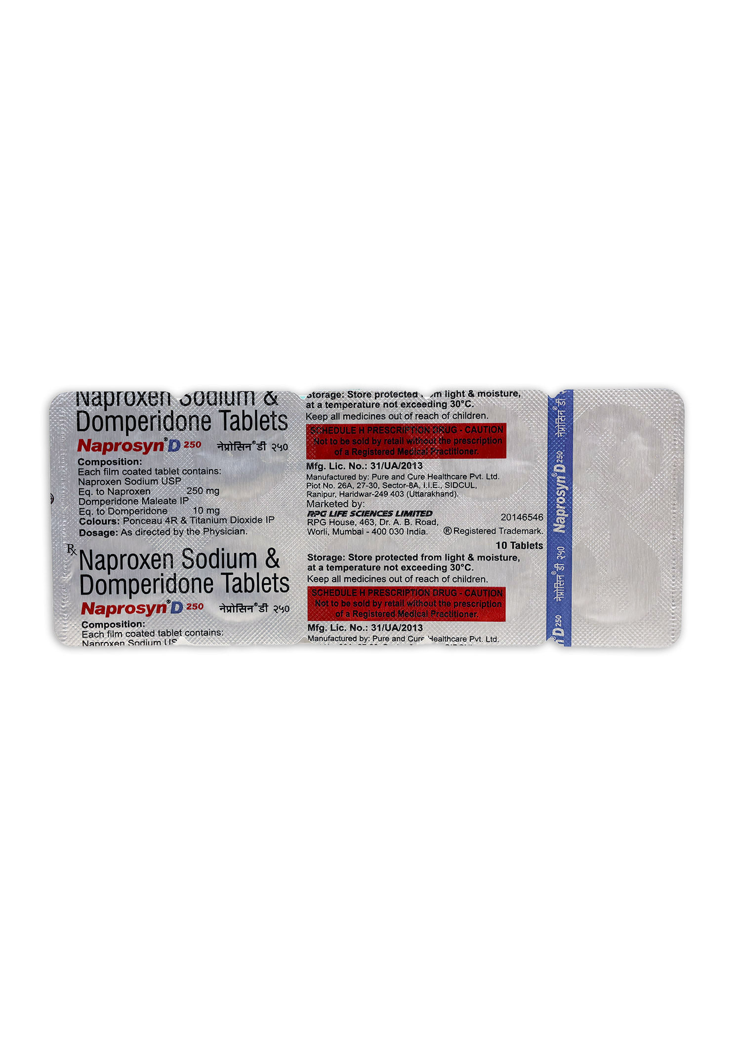 Buy Naprosyn-D 250mg 10 Tablets Online at Best Prices | Wellness Forever