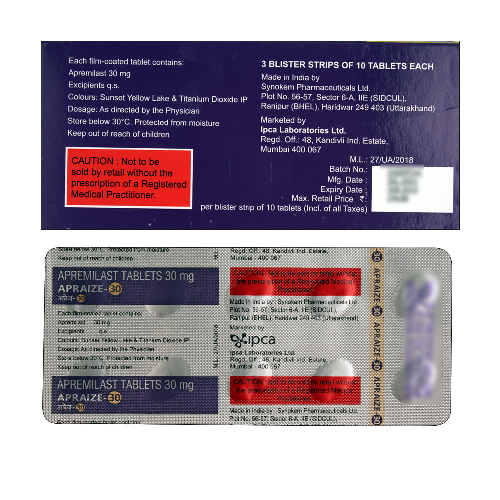 Buy Apraize 30mg 10 Tablets Online at Best Prices | Wellness Forever