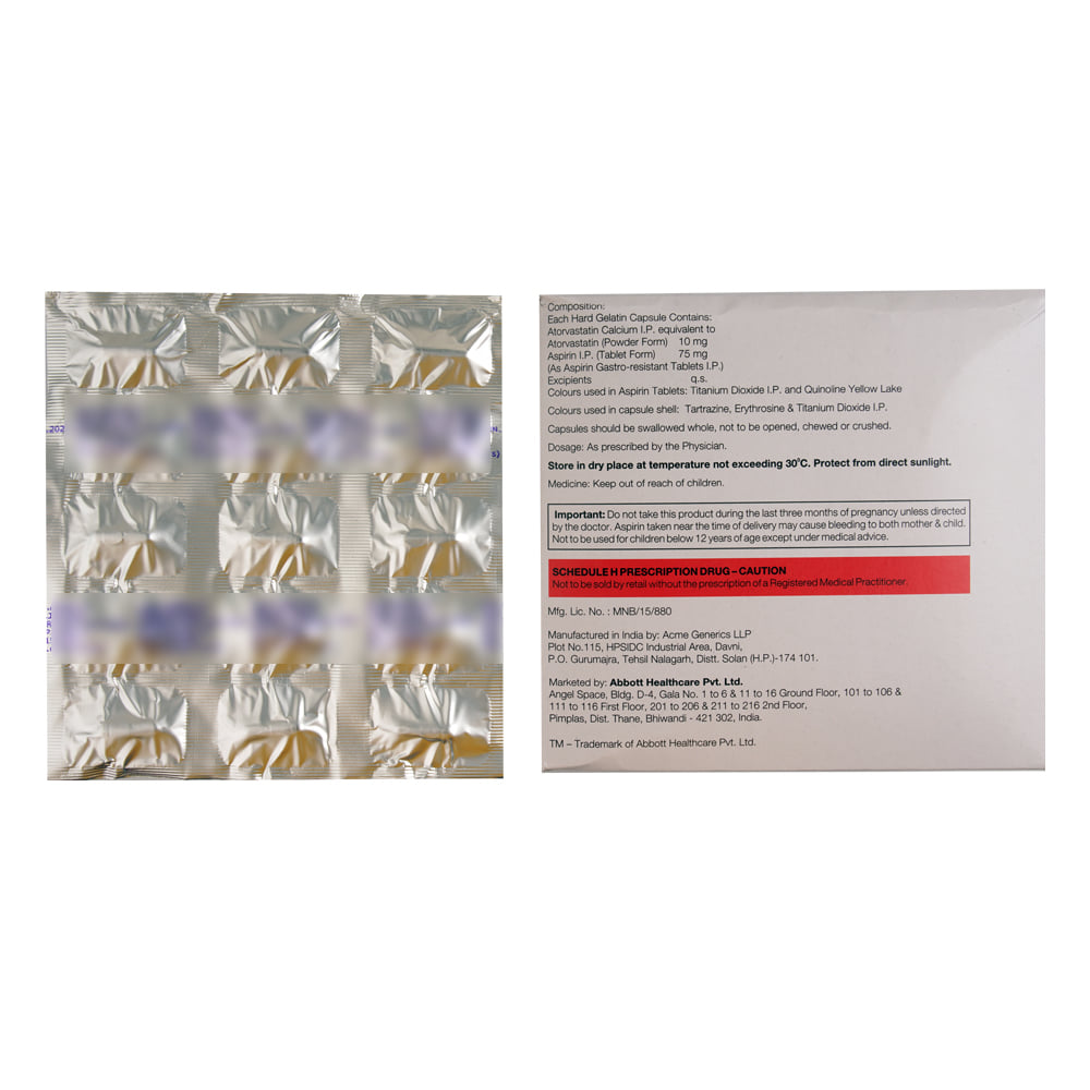 Stator Asp Buy Stator-ASP 75mg 15 Capsules Online at Best Prices | Wellness Forever