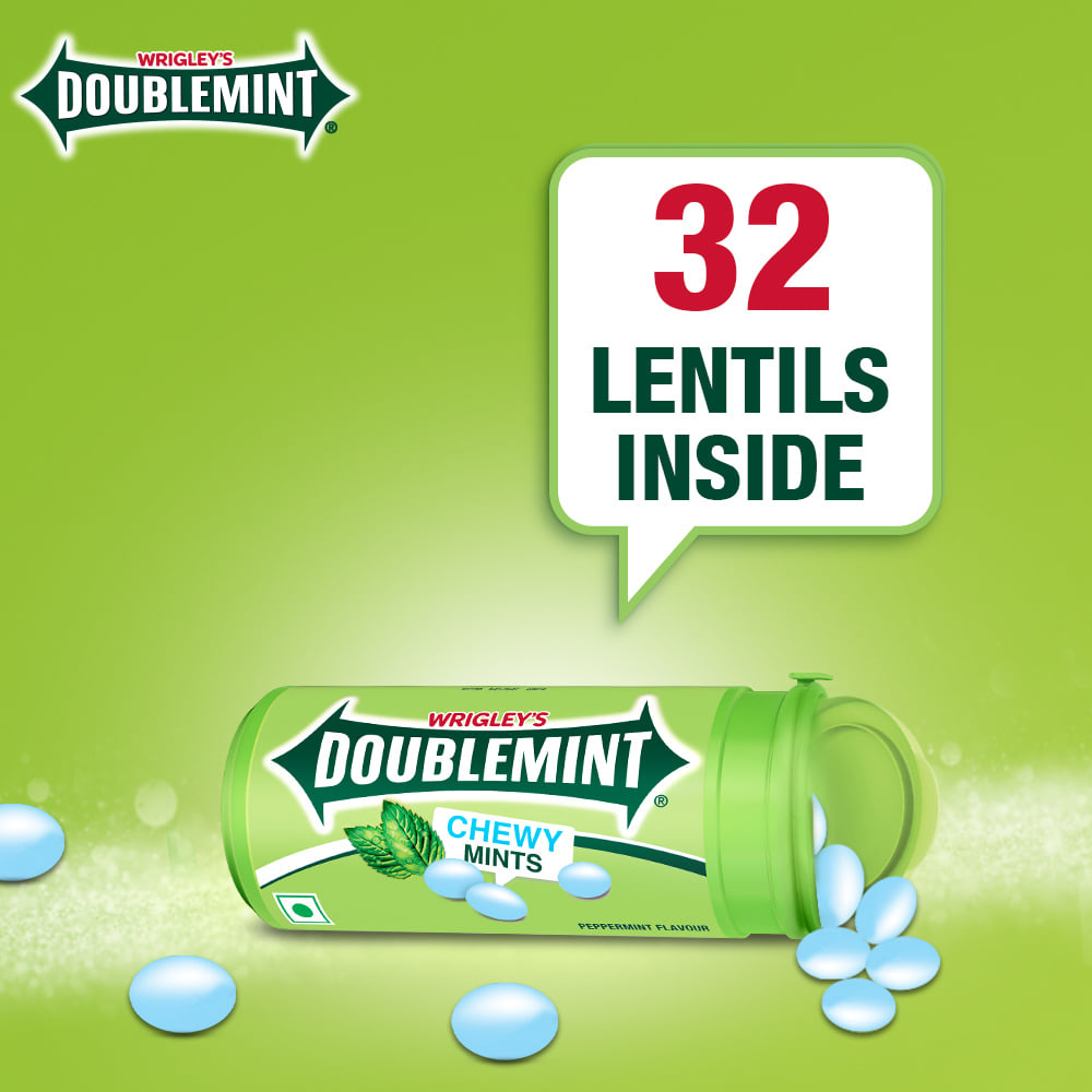 Buy Wrigley's Doublemint Chewy Mints Peppermint 33.6g Online at Best ...