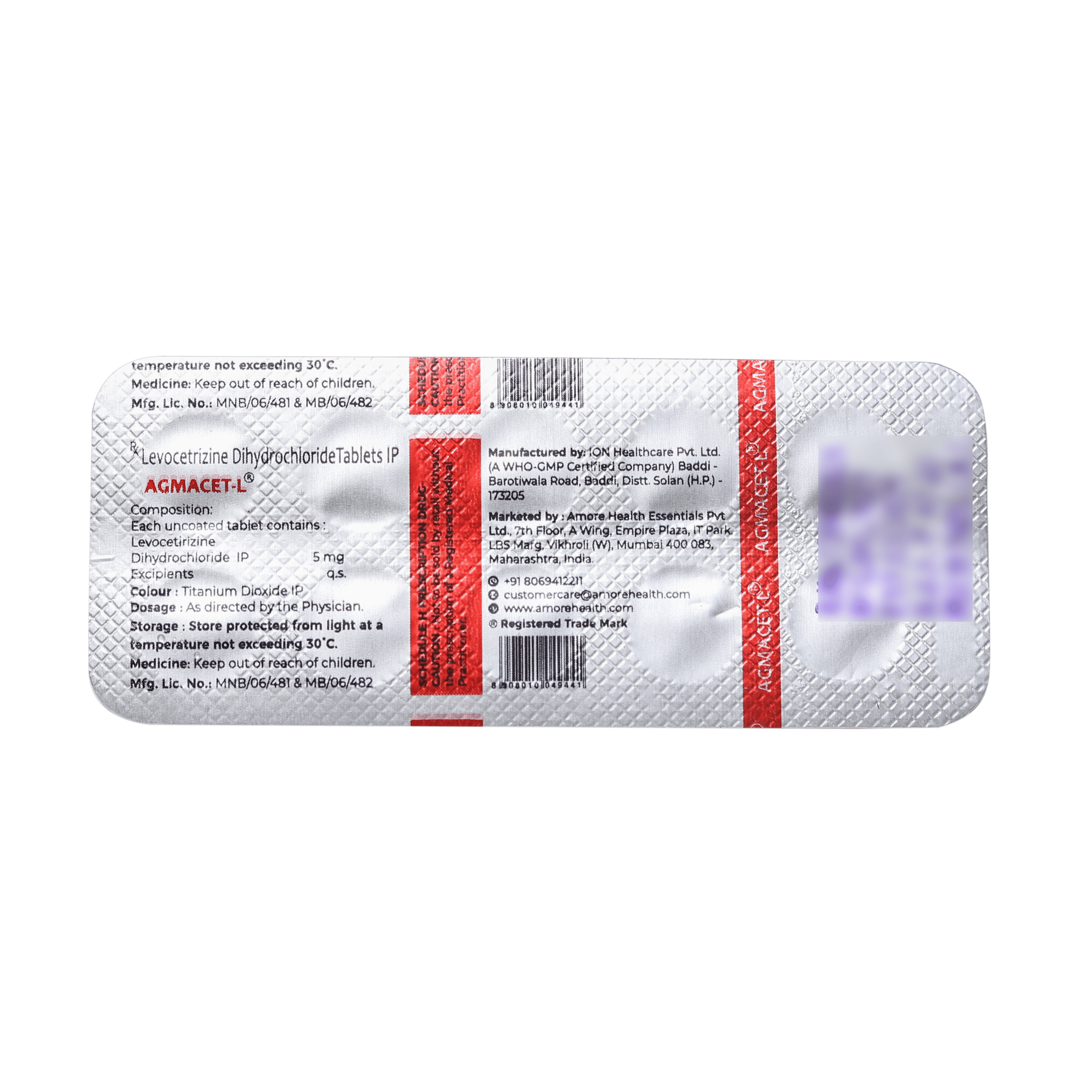 Buy Agmacet-L 10 Tablets Online at Best Prices | Wellness Forever