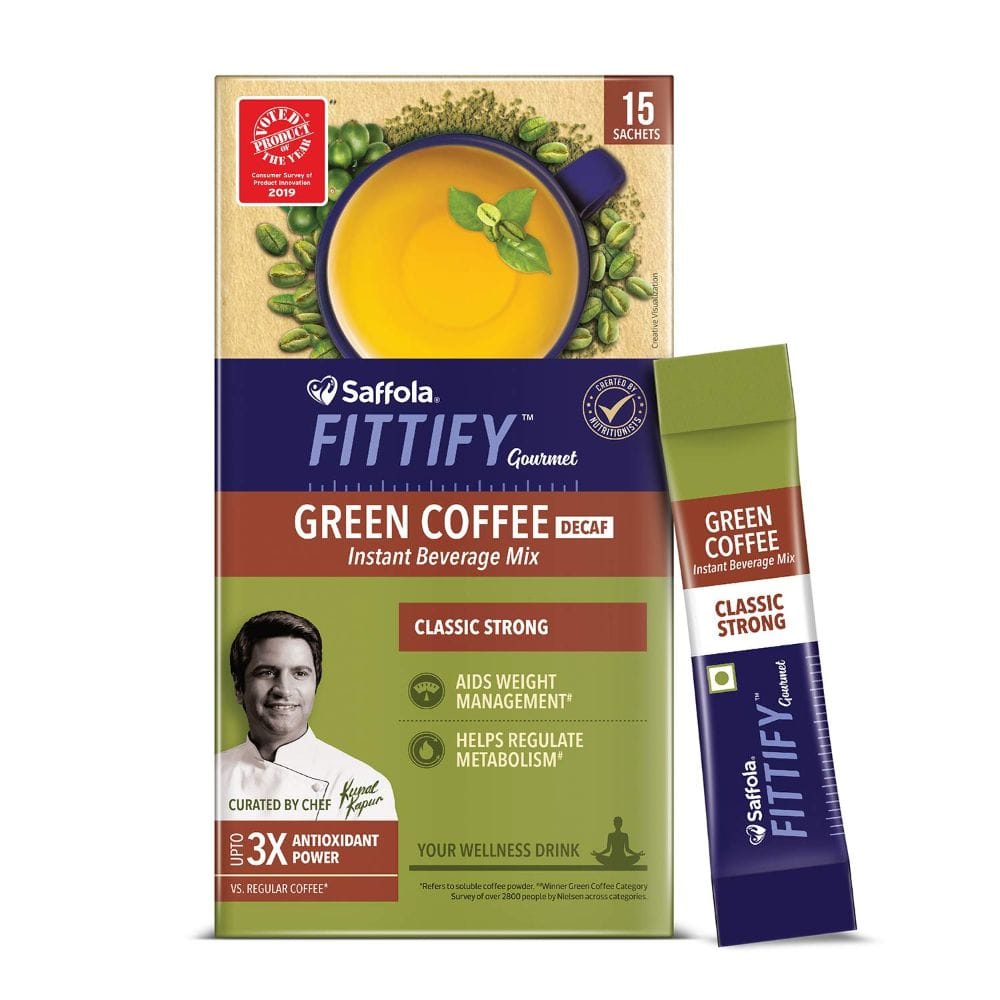 Buy Saffola Fittify Classic Strong Green Coffee Instant Beverage Mix ...