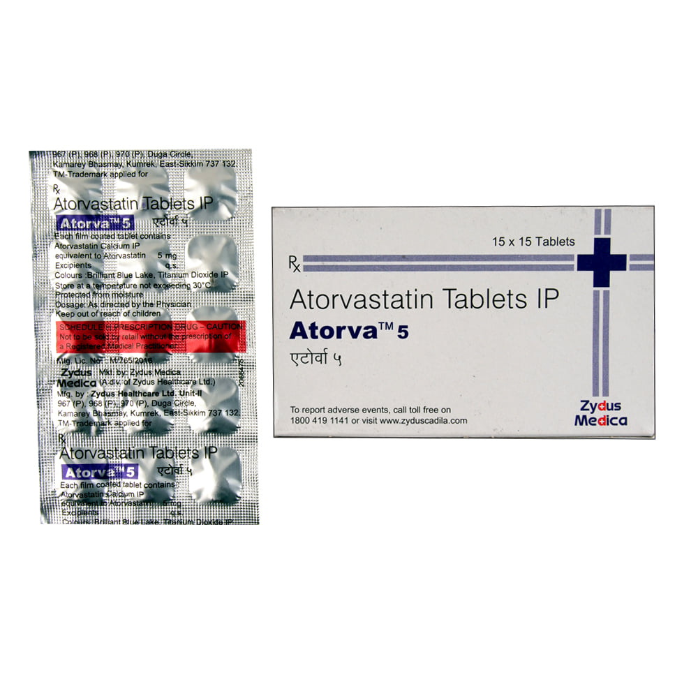 Buy Atorva 5mg 15 Tablets Online at Best Prices | Wellness Forever