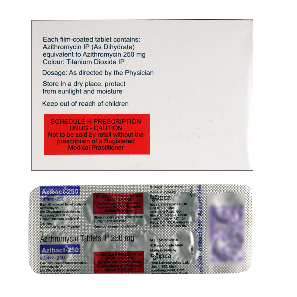 Buy Azibact 250mg 10 Tablets Online at Best Prices | Wellness Forever