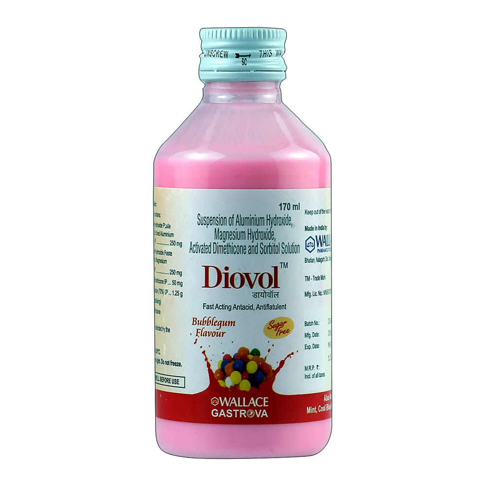 Buy Diovol Bubblegum Sugar Free Syrup 170 ml Online at Best Prices ...