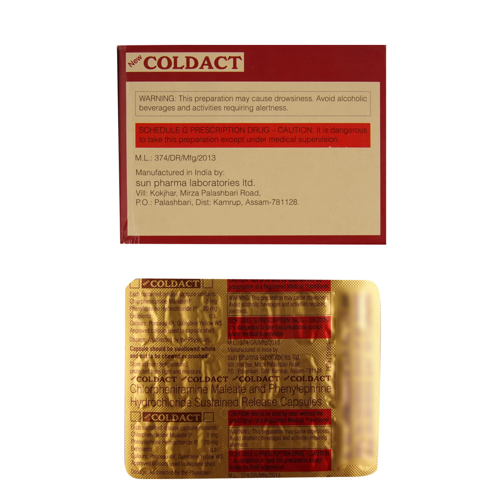 Buy Coldact New 20 Capsules Online at Best Prices | Wellness Forever