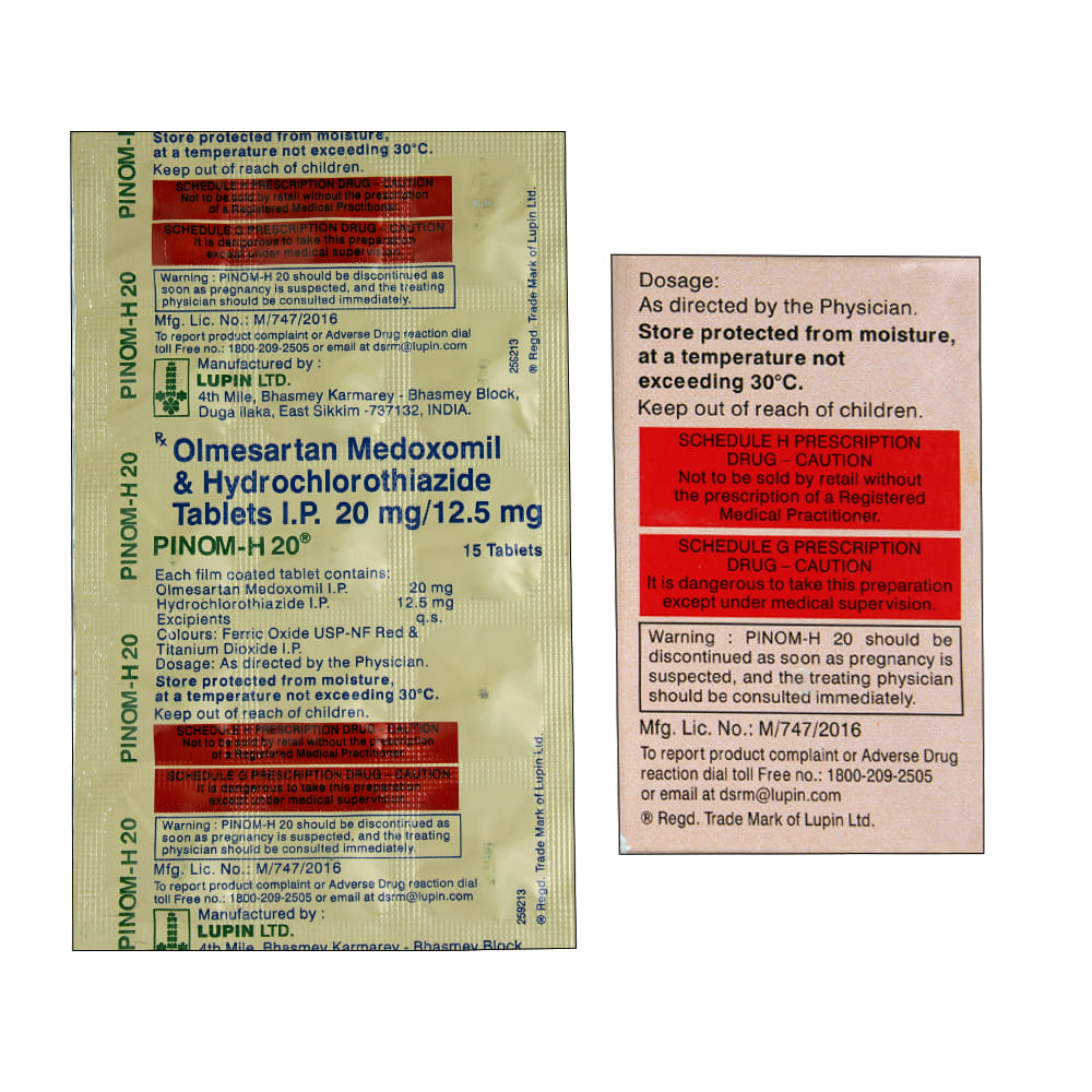Buy Pinom-H 20mg 15 Tablets Online at Best Prices | Wellness Forever