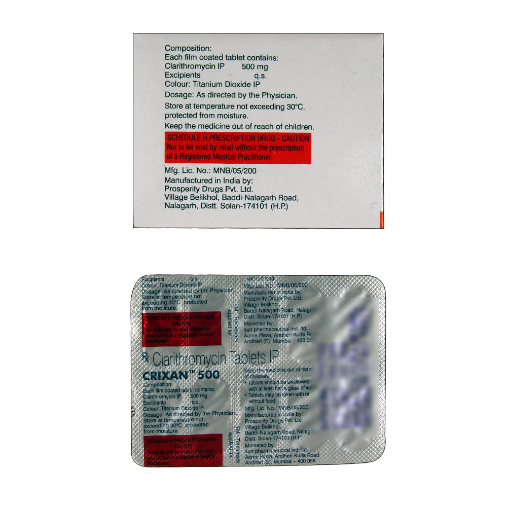 Buy Crixan 500mg 10 Tablets Online at Best Prices | Wellness Forever