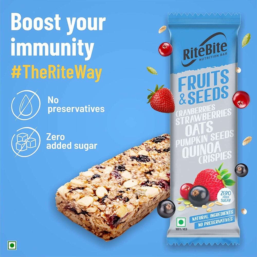 Buy RiteBite Max Protein Fruit & Seeds Bar 35g Online at Best Prices ...