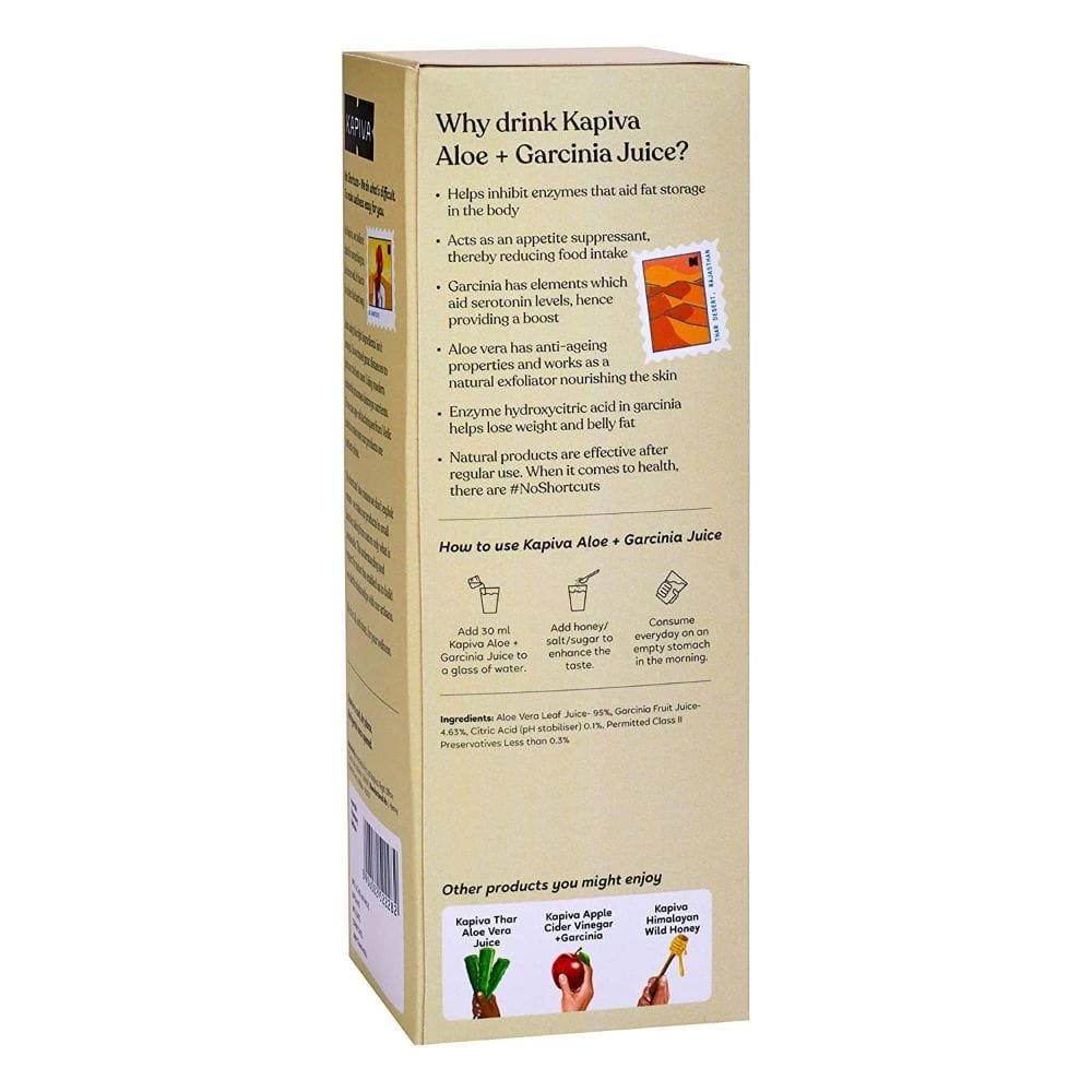 Buy Kapiva Aloe Garcinia Juice, 1 ltr Online at Best Prices | Wellness  Forever