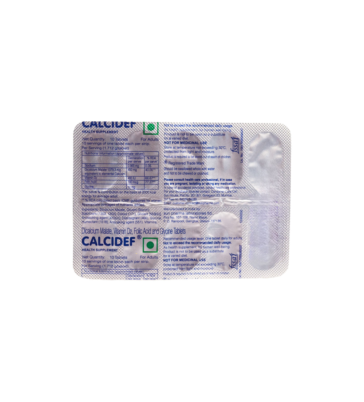 Buy Calcidef 10 Tablets Online at Best Prices | Wellness Forever