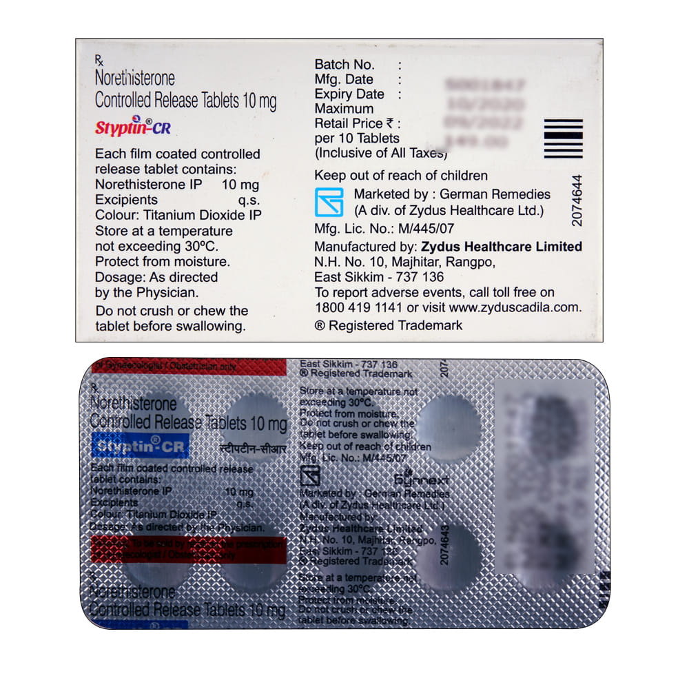 Buy Styptin-CR 10mg 10 Tablets Online at Best Prices | Wellness Forever