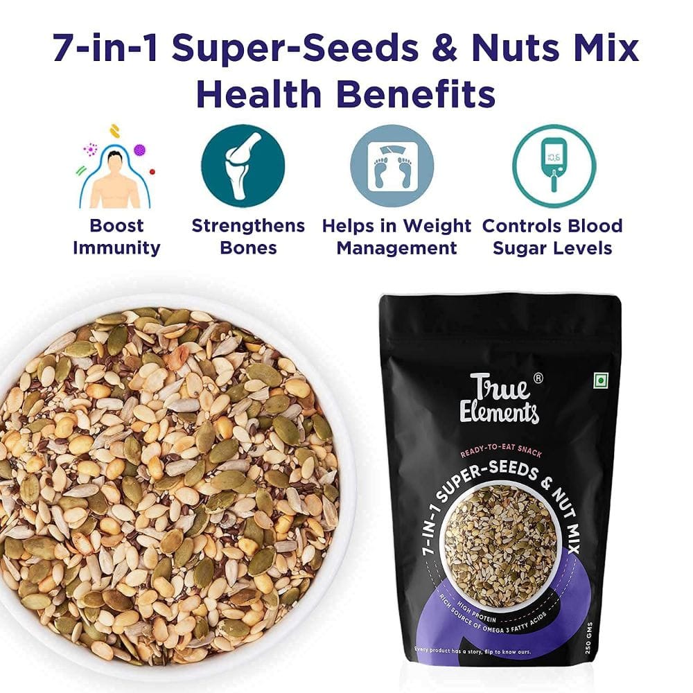 Buy True Elements 7 in 1 Super Seeds & Nut Mix, 500 g Online at Best ...