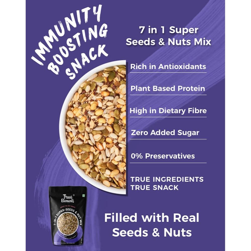 Buy True Elements 7 in 1 Super Seeds & Nut Mix, 500 g Online at Best ...