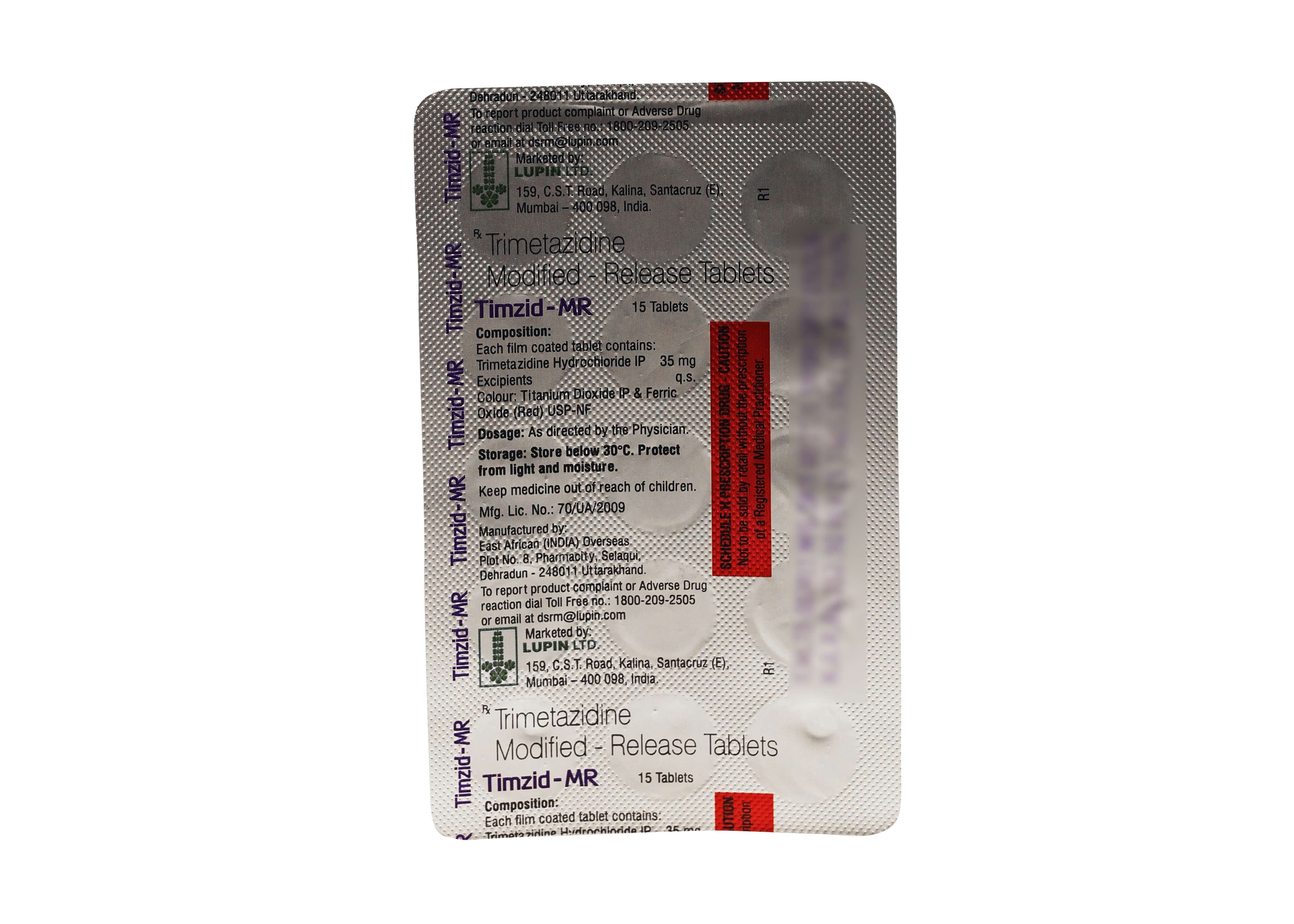 Buy Timzid MR 35mg 15 Tablets Online at Best Prices | Wellness Forever