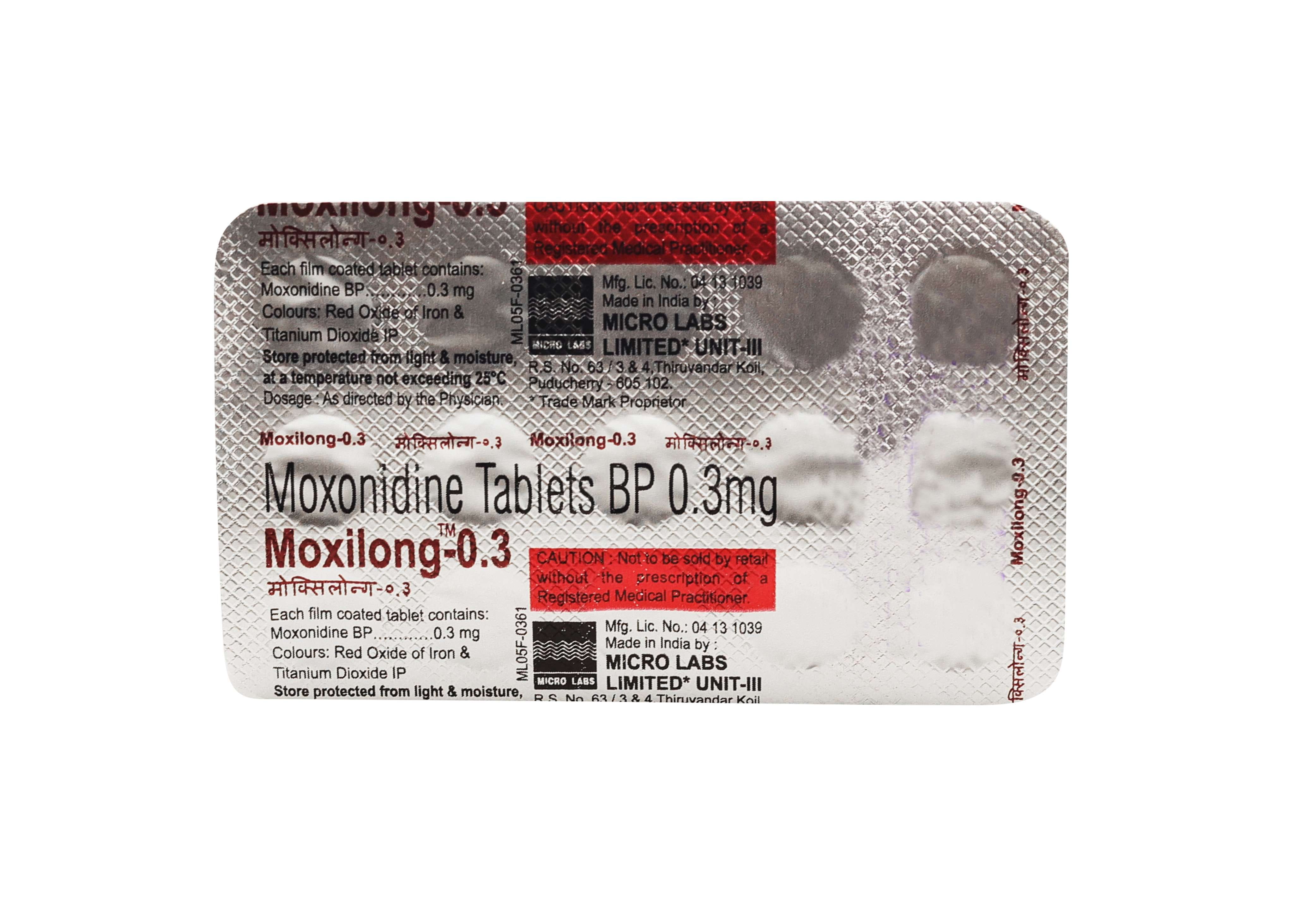 Buy Moxon 0.3mg 10 Tablets Online at Best Prices | Wellness Forever