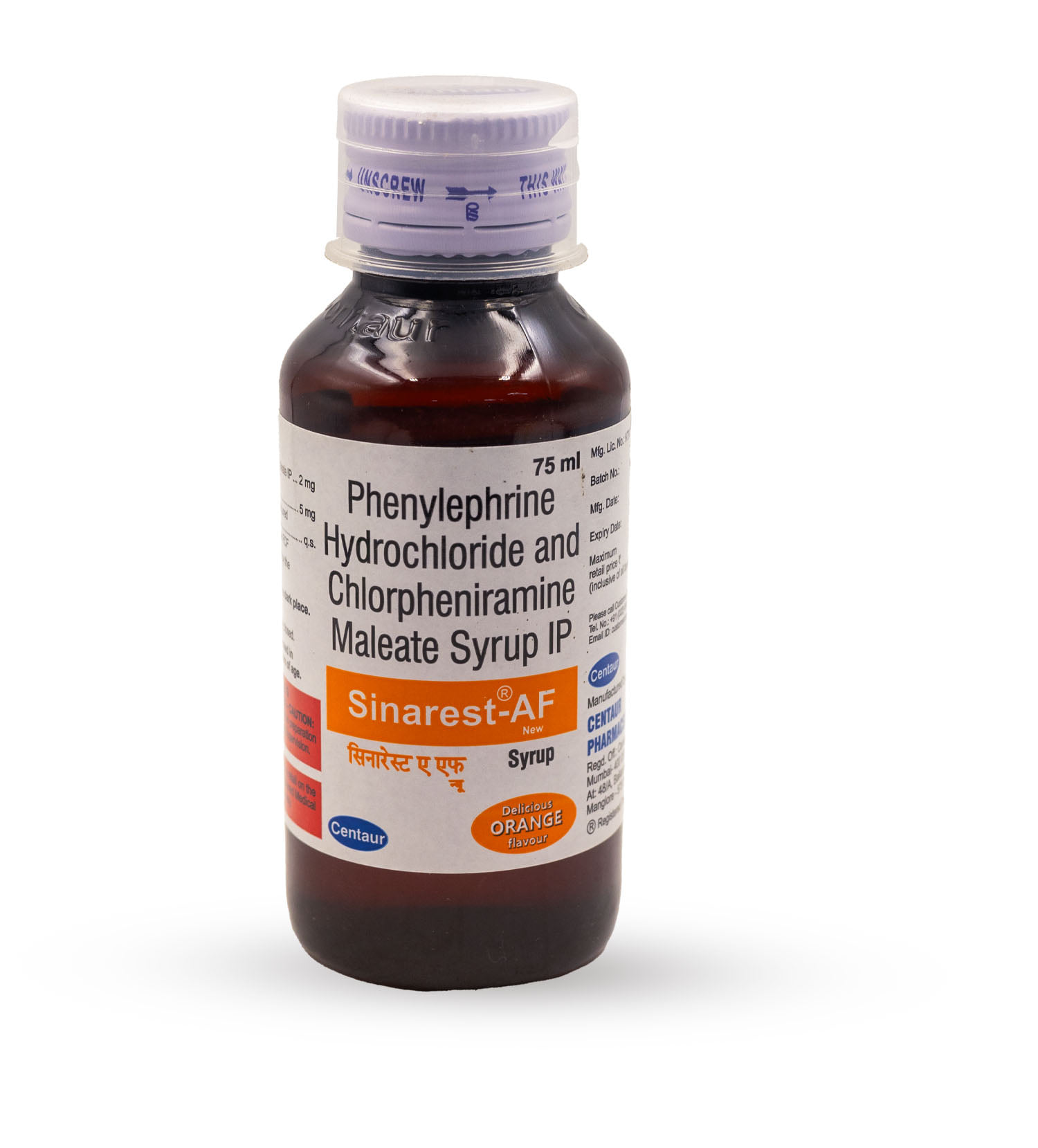Sunrest Syrup Buy Sinarest-AF New Syrup 75 ml Online at Best Prices | Wellness Forever