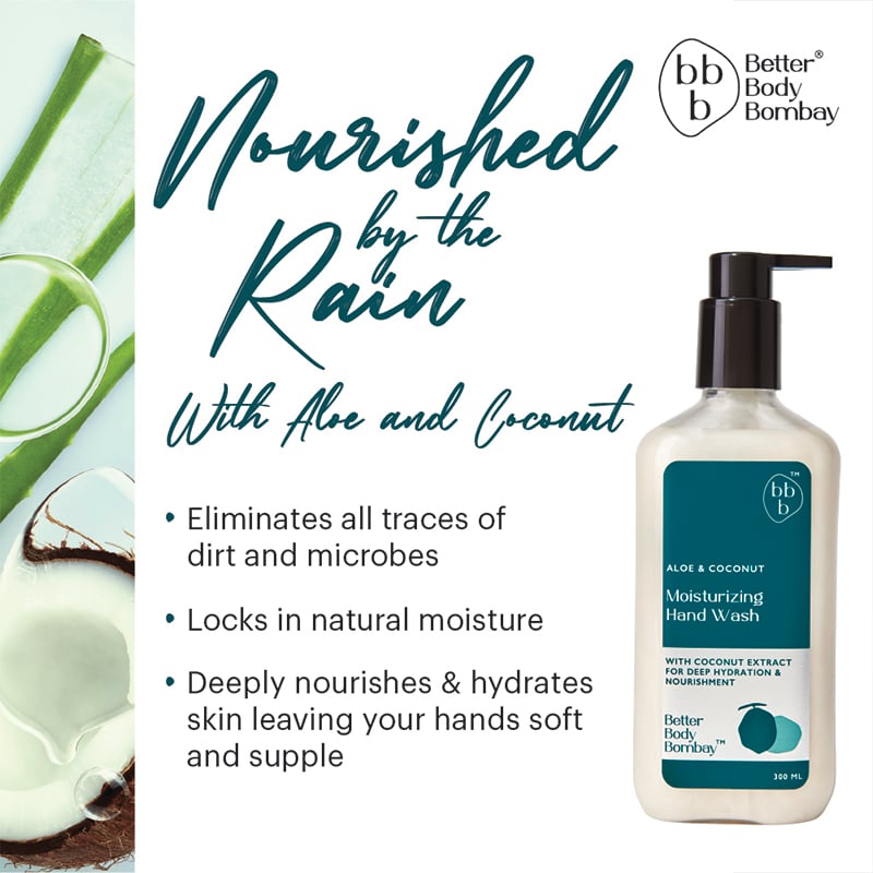 Buy BBB Better Body Bombay Aloe & Coconut Moisturizing Hand Wash 300ml ...