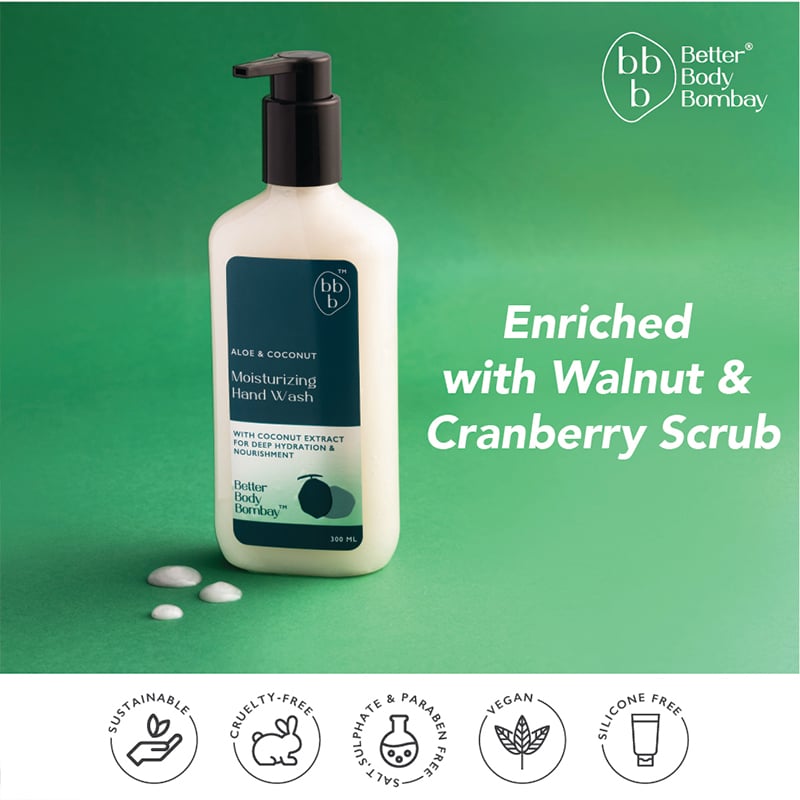 Buy BBB Better Body Bombay Aloe & Coconut Moisturizing Hand Wash 300ml ...