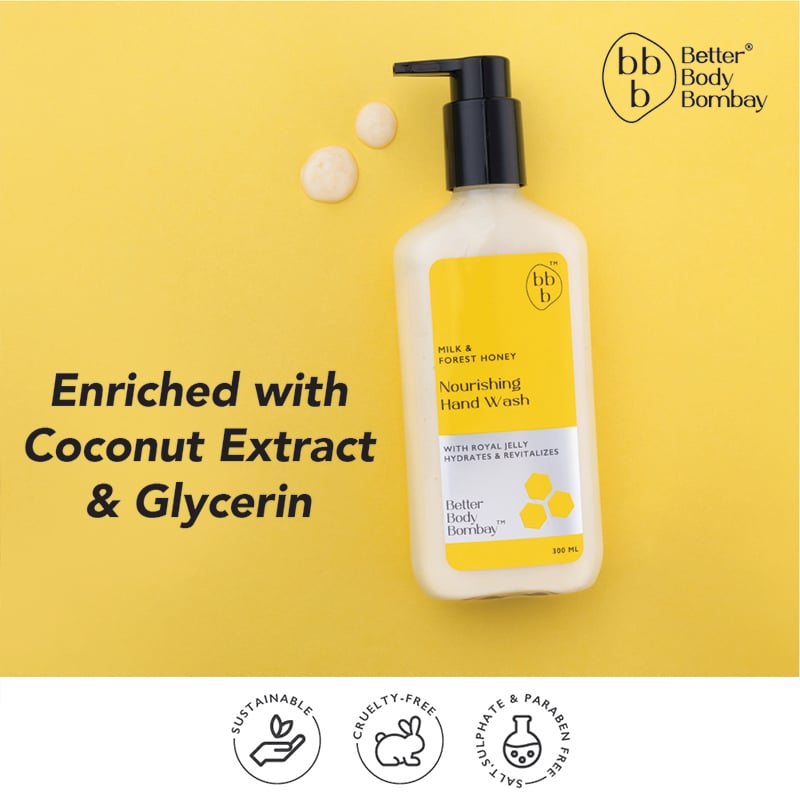 Buy BBB Better Body Bombay Milk & Honey Nourishing Hand Wash 300ml ...