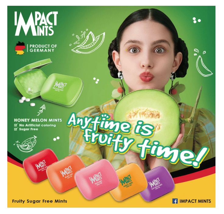Buy Impact Mints Sugar Free Honey Melon 14g Online at Best Prices ...