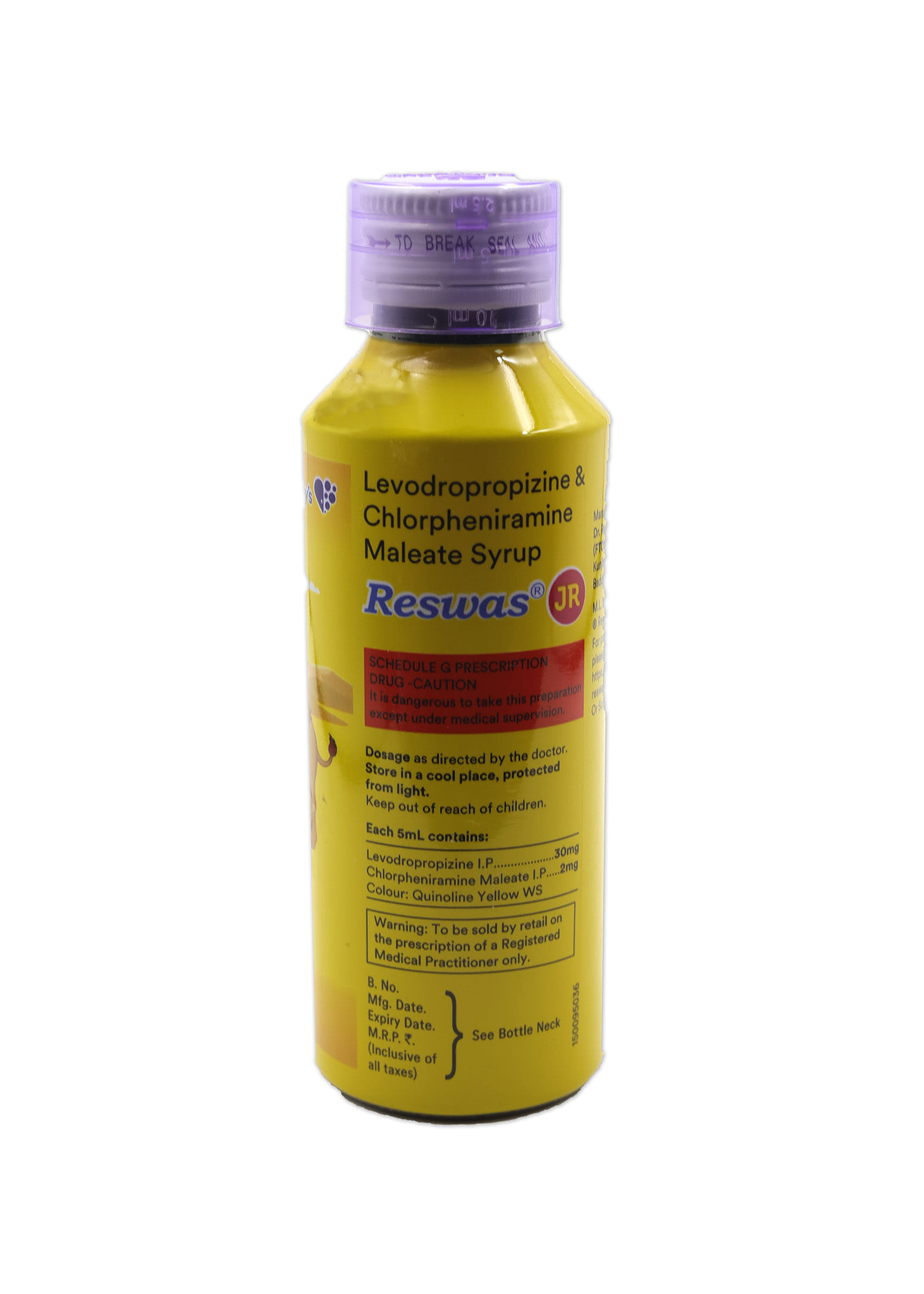 Buy Reswas Jr Ginger Lemon Flavour Syrup 120 Ml Online at Best Prices ...