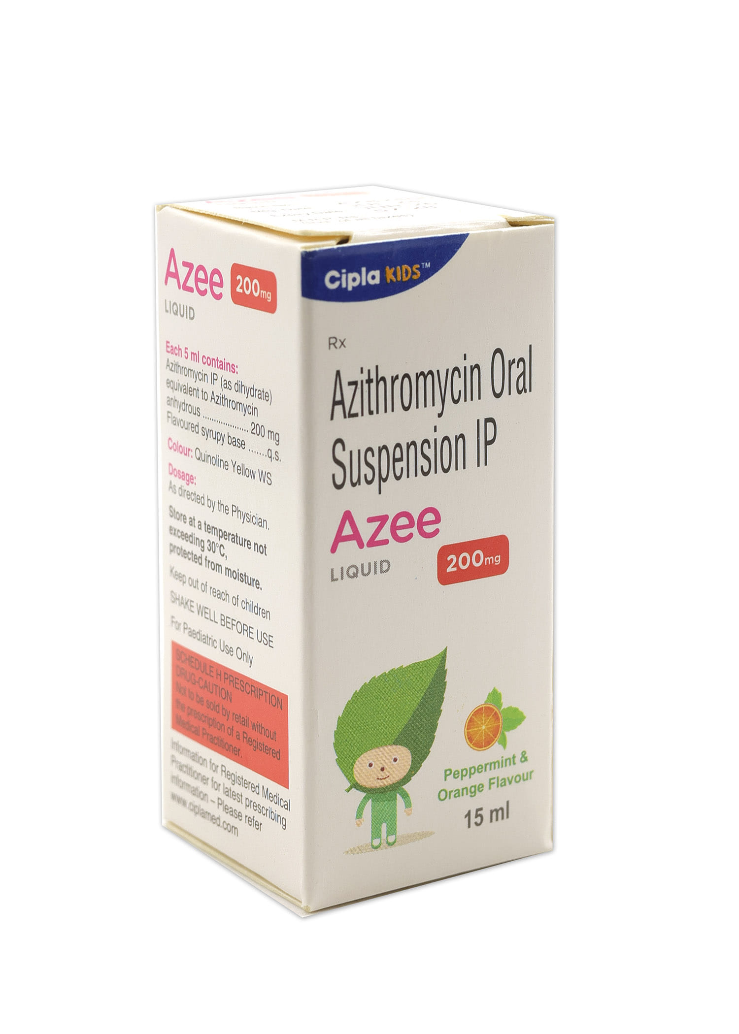 Buy Azee Xl 200Mg Liquiduid Peppermint & Orange Flavour 30 Ml