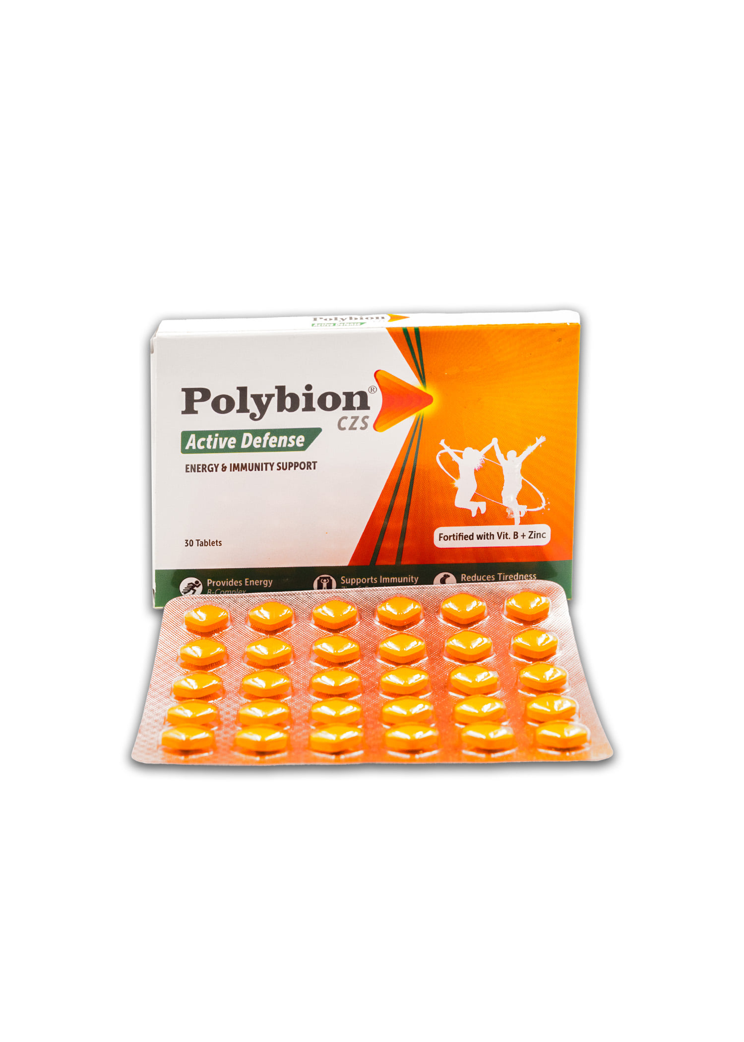 Buy Polybion CZS Active Defense (30 Tablets)| Vitamin B enriched with ...