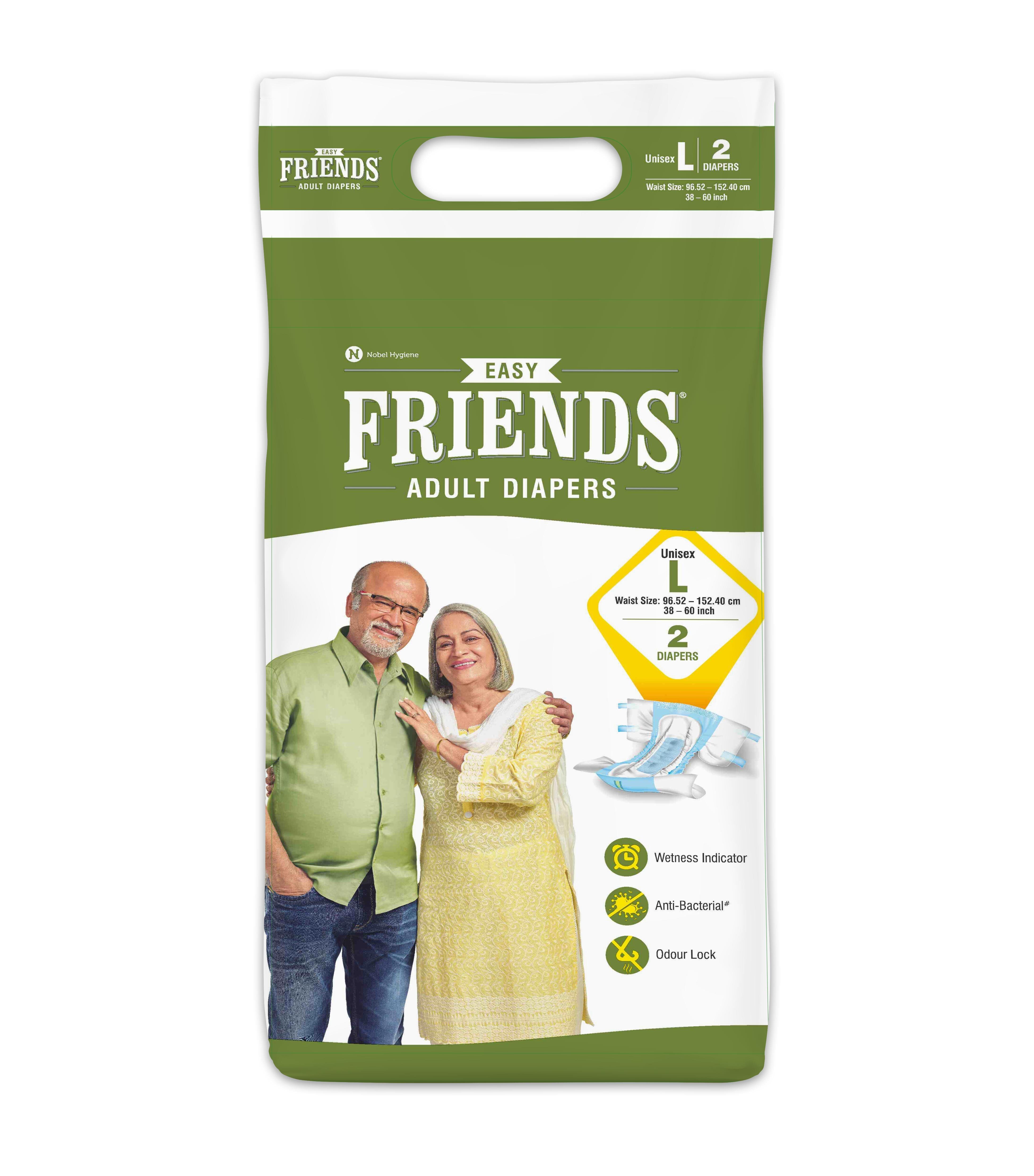 Buy Friends Adult Diapers Taped Easy Large 2 Pieces Online at Best ...