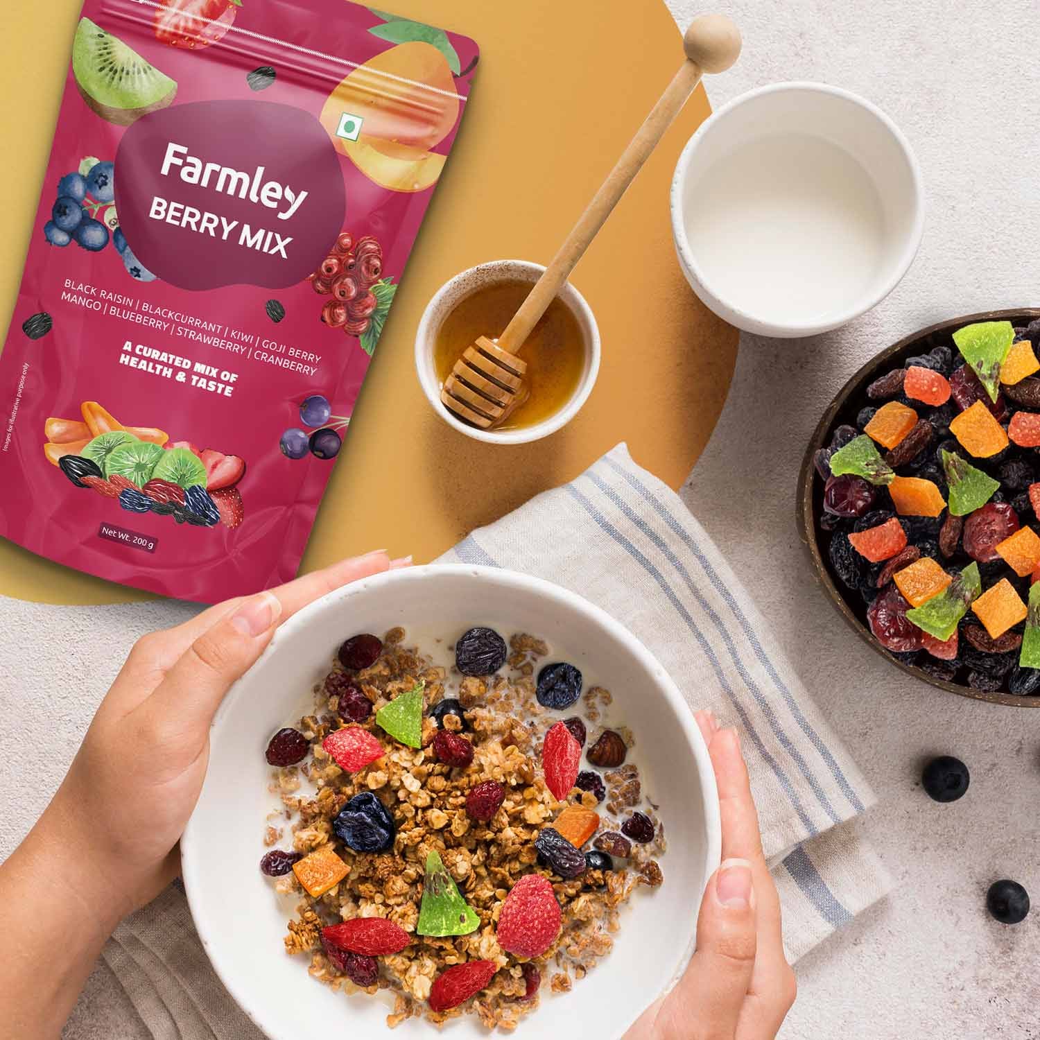 Buy Farmley Berries Mix I 200g | 8-In-1 Healthly Snacks| Contains Black ...