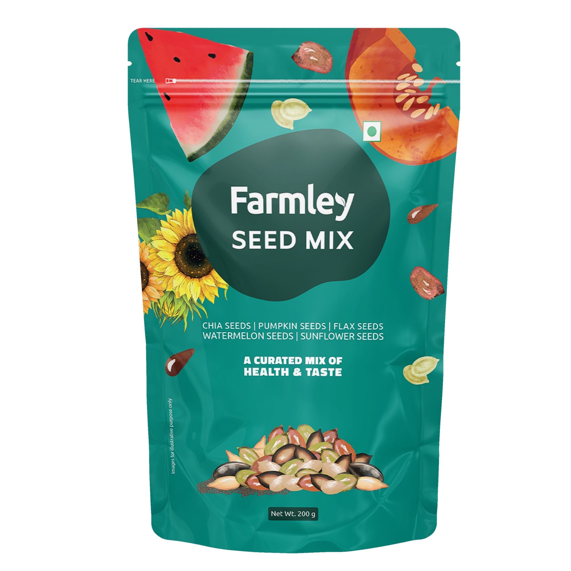 Buy Farmley Premium Seed Mix | 200g | 5 Super Seeds in 1 Mix | Chia ...
