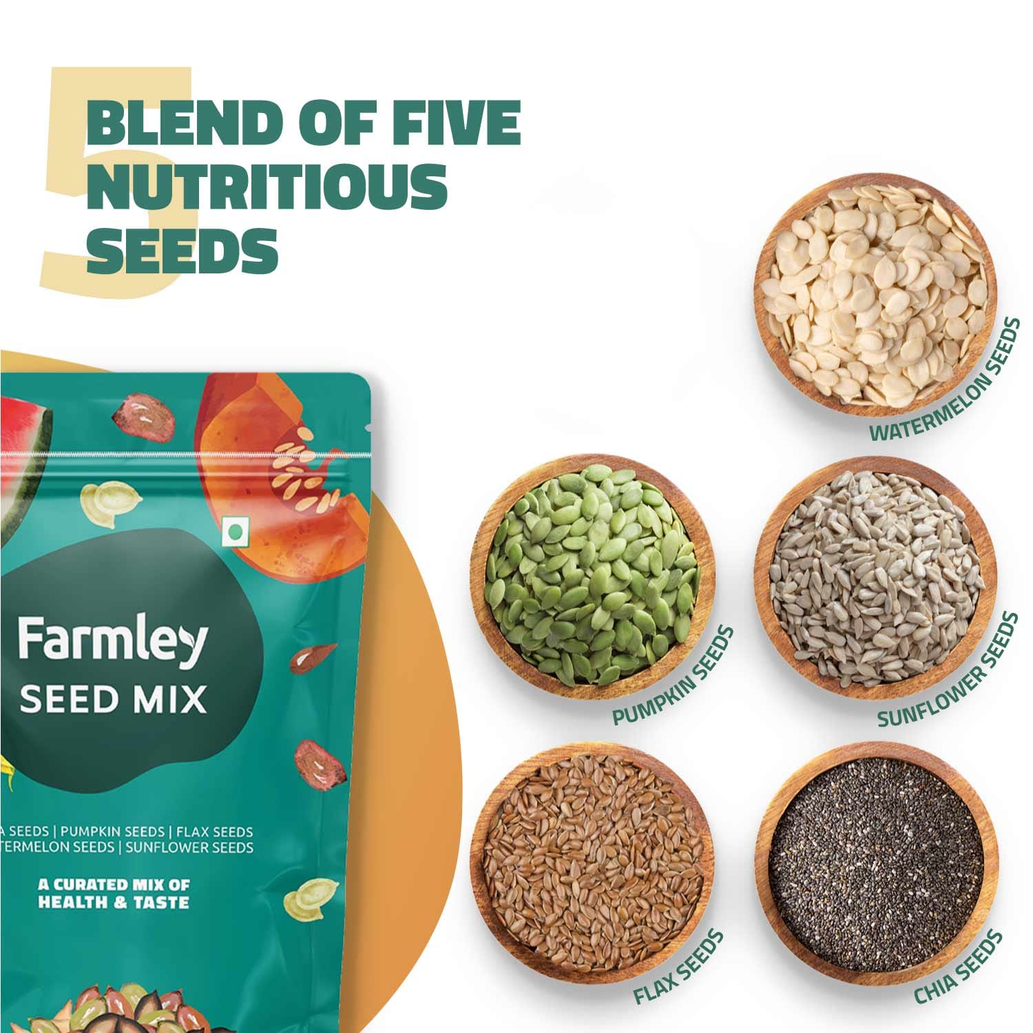 Buy Farmley Premium Seed Mix | 200g | 5 Super Seeds in 1 Mix | Chia ...