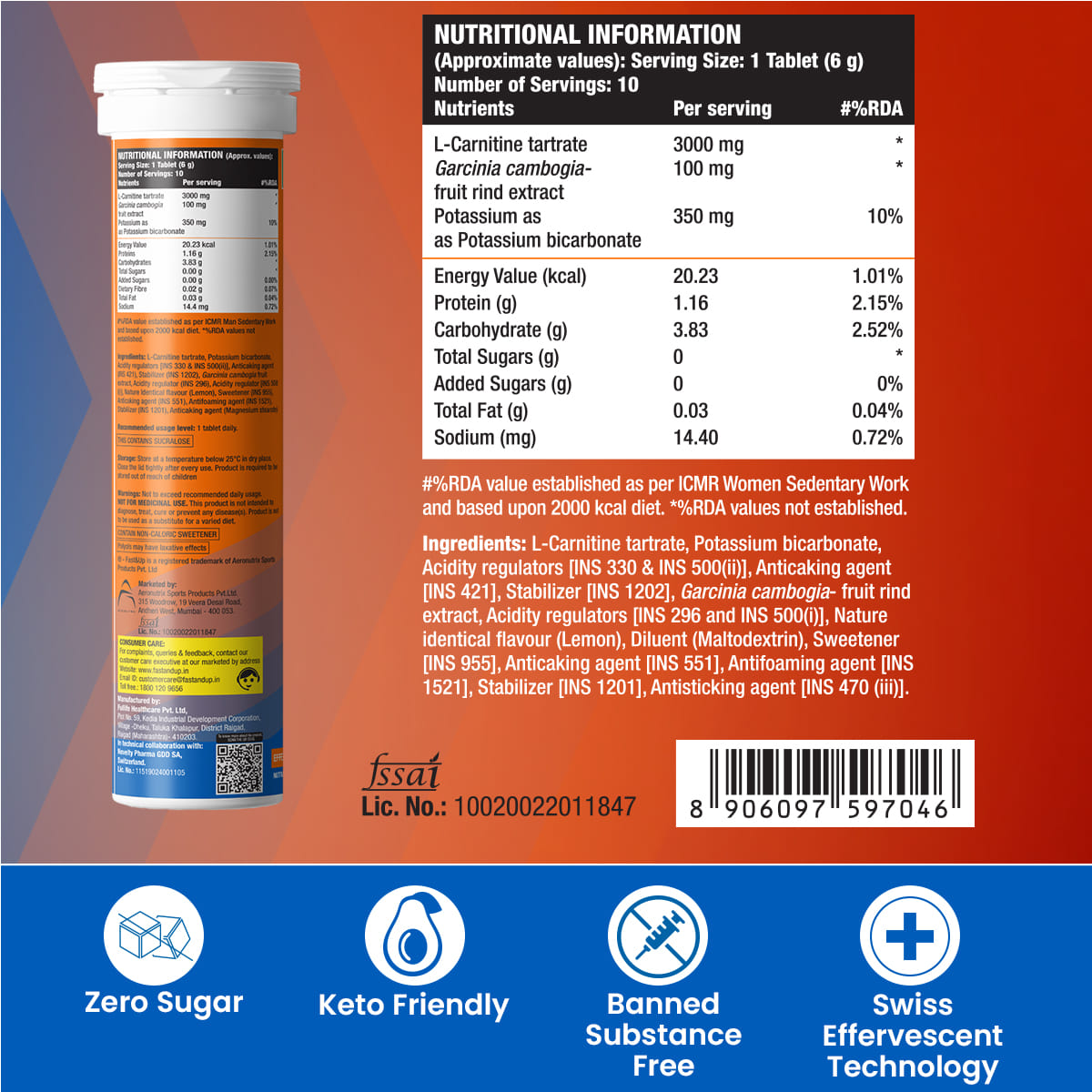 Buy Fast&Up Lean Body L-Carnitine 3000Mg Lemon 10 Tablets Online at Best Prices | Wellness Forever Buy Fast&Up Lean Body L-Carnitine 3000Mg Lemon 10 Tablets Online at Best Prices | Wellness Forever